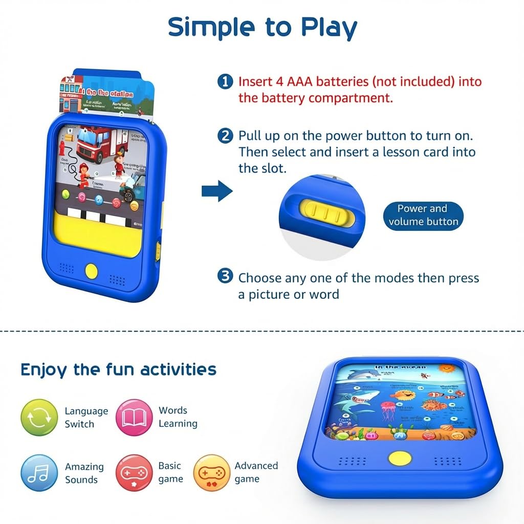 Qiaojoy tablet demonstrates time concepts with engaging visuals for kids.