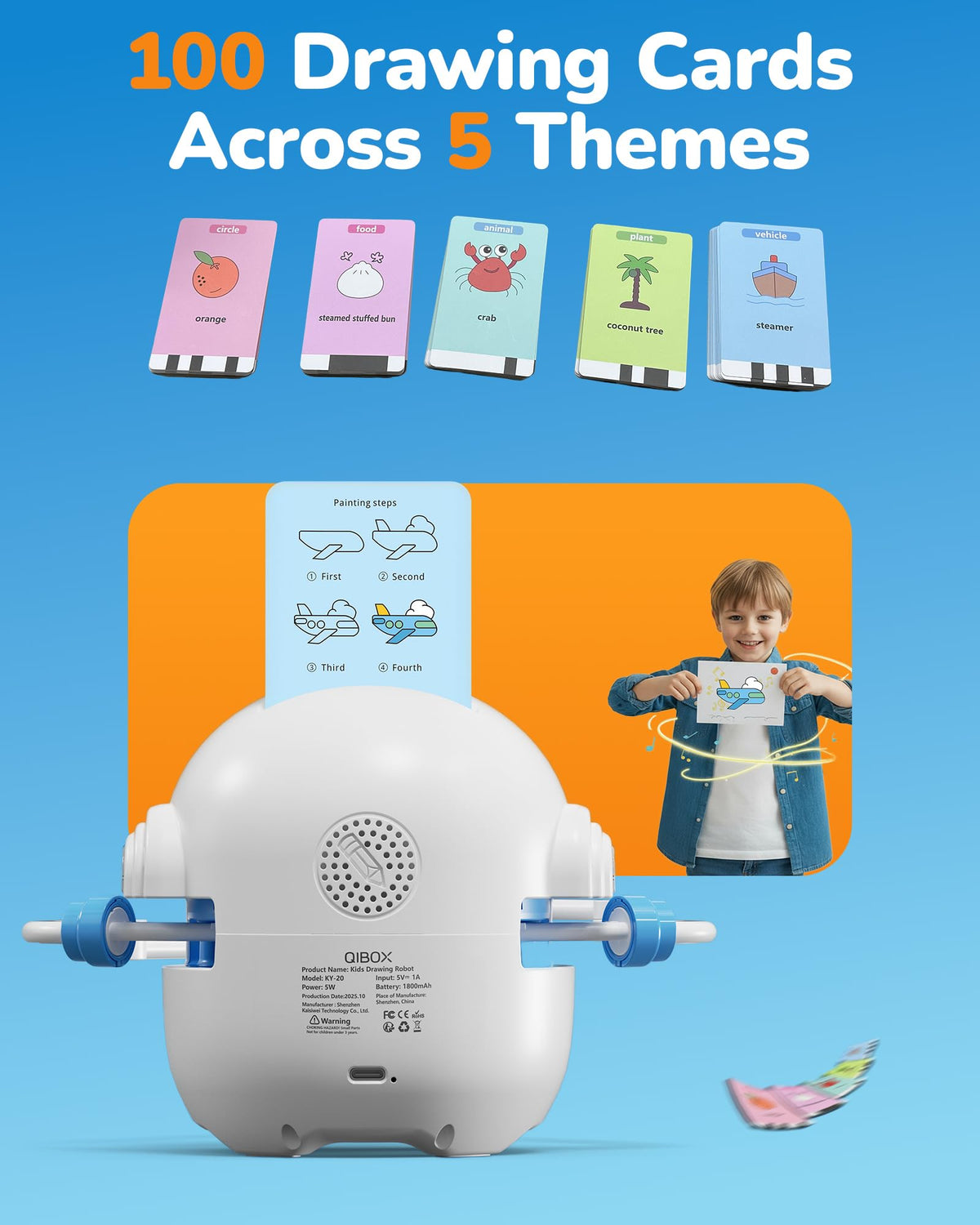 QIBOX drawing robot offers draw, learn, spell, and music in one