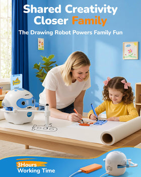 QIBOX drawing robot keeps kids calm and focused during playtime