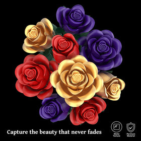QIFUN rose bouquet build set shows color variety for home decor and gifting.