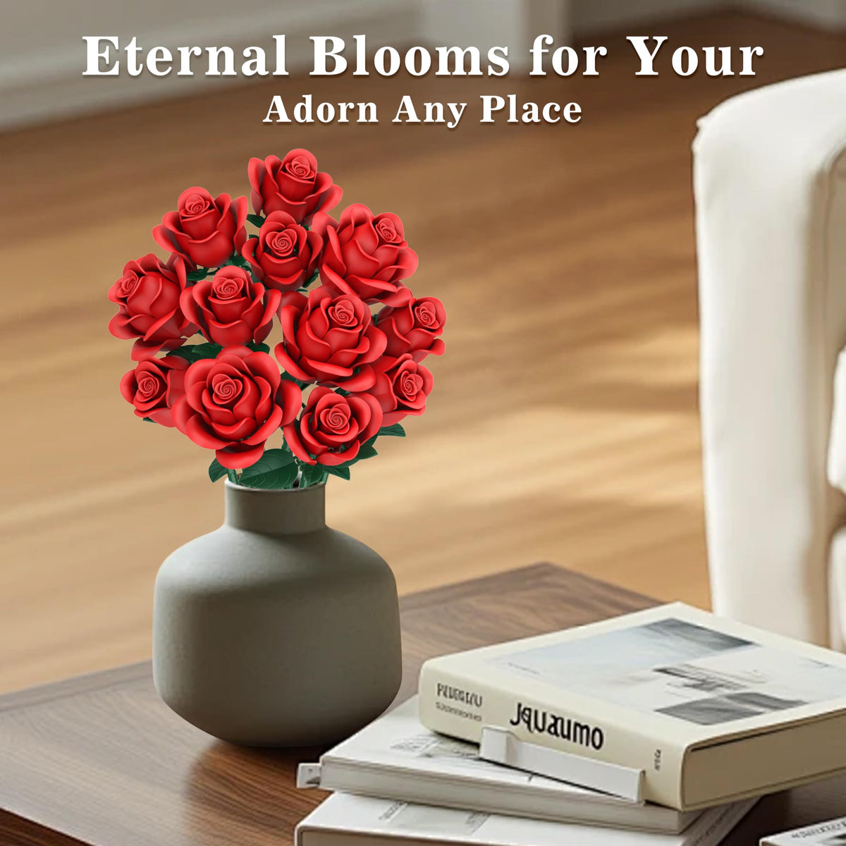 QIFUN bouquet compatible with LEGO flowers for mixing