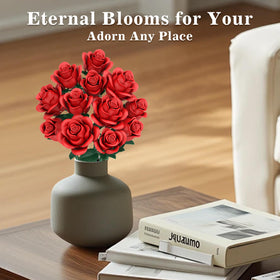 QIFUN bouquet compatible with LEGO flowers for mixing