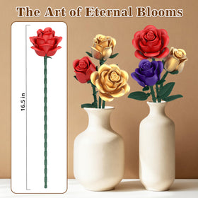 QIFUN rose bouquet home decor blocks on dining table add lasting color.