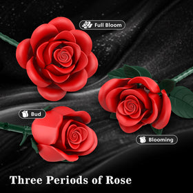 QIFUN rose bouquet blocks for office decor provide a cheerful workspace accent.