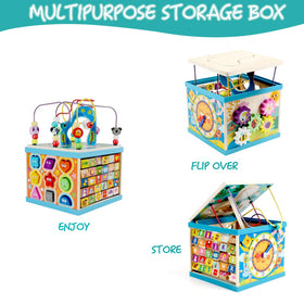 Qilay spinning gear encourages fine motor play and cause-and-effect exploration.