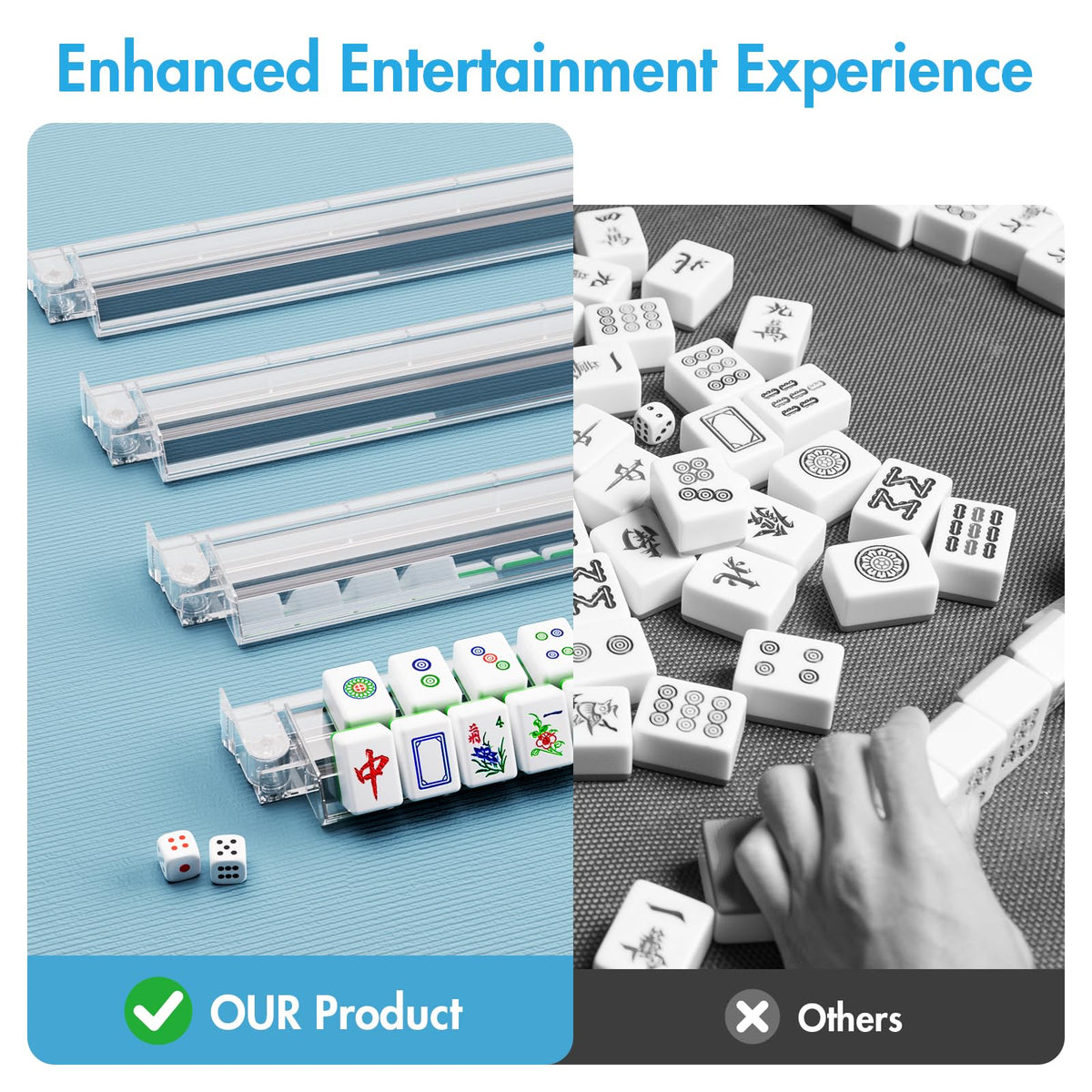 QIMIALOL compact 44.5 cm racks easy to store and transport.