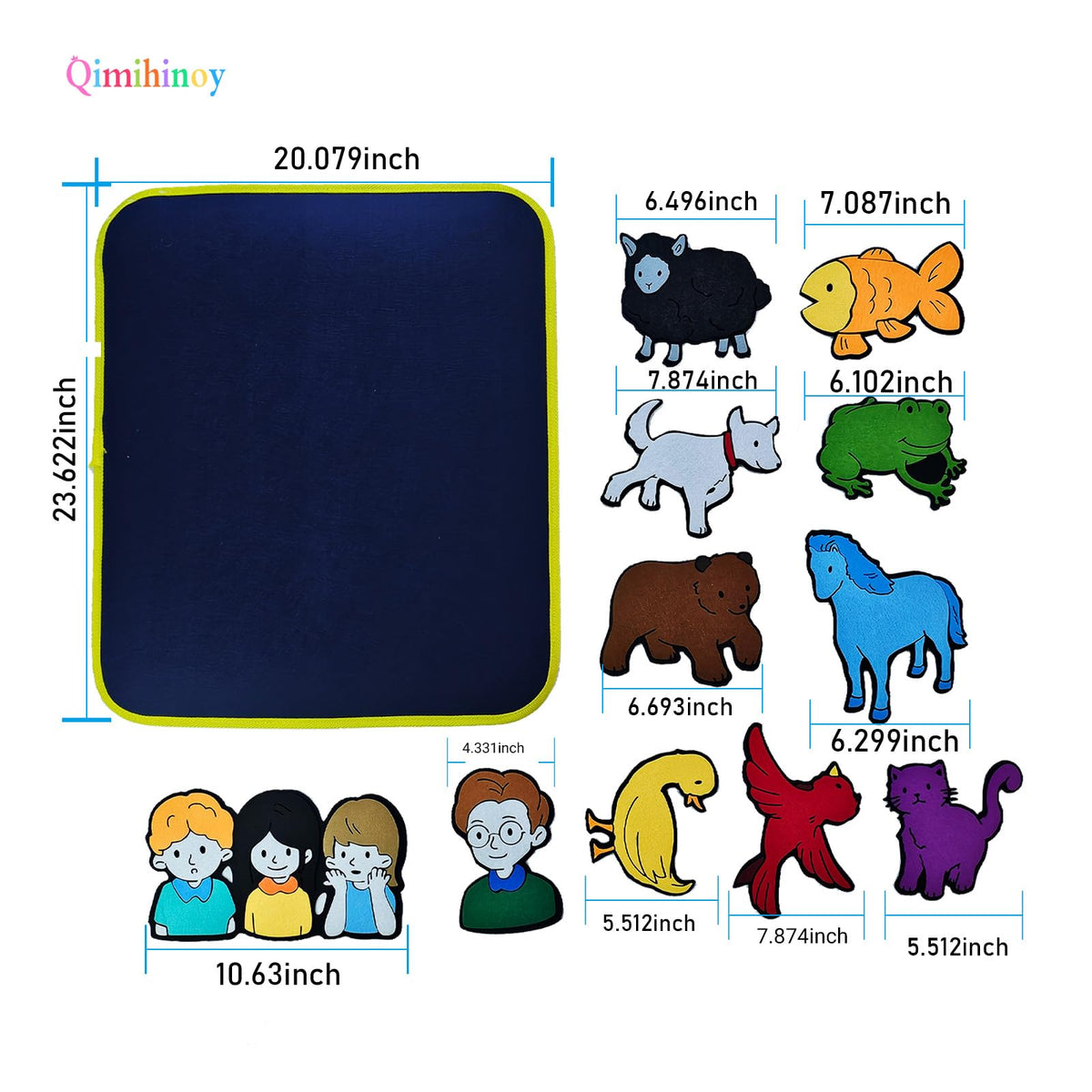Qimihinoy colorful animal figures provide tactile learning during story time