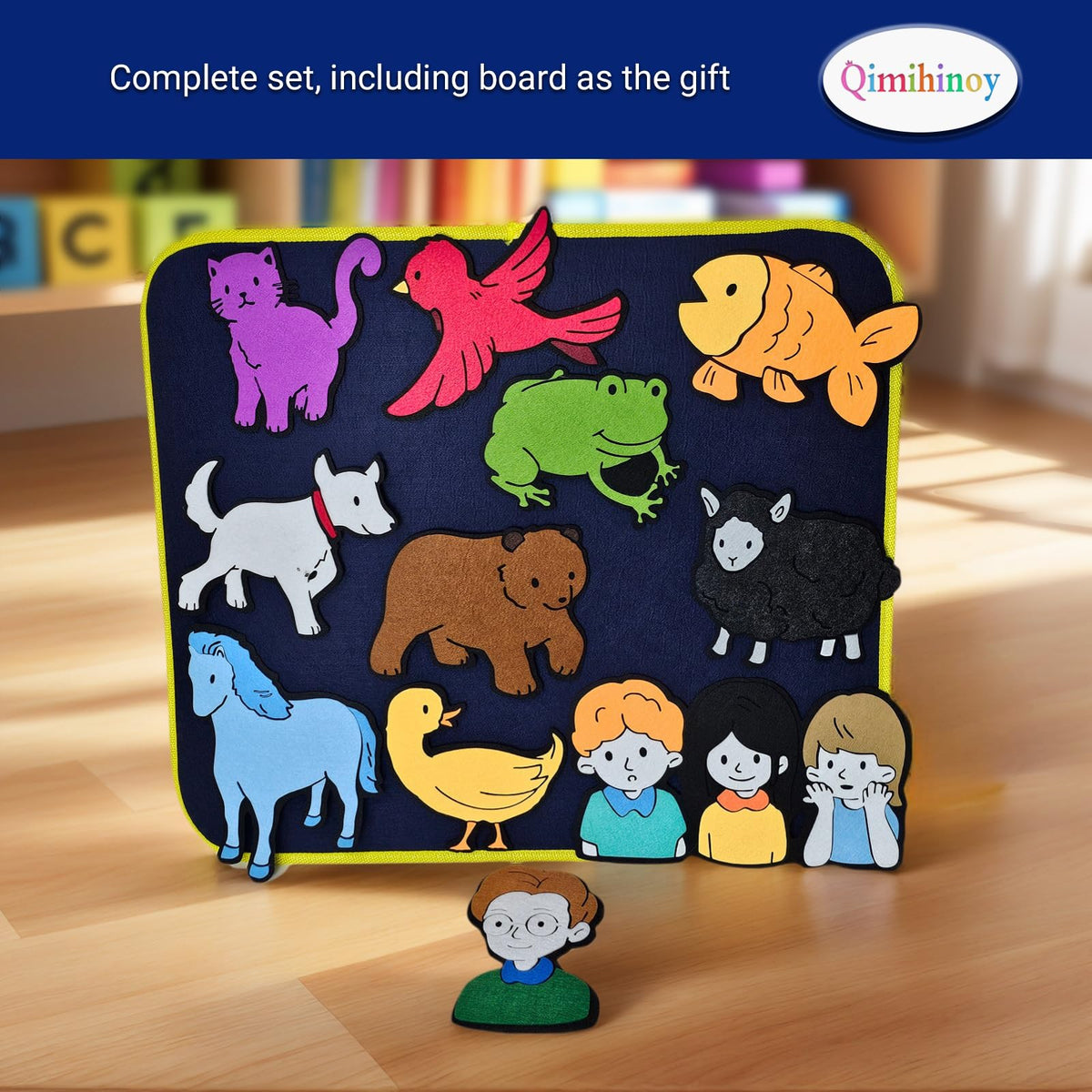 Qimihinoy travel-friendly 24x20 board supports learning on the go