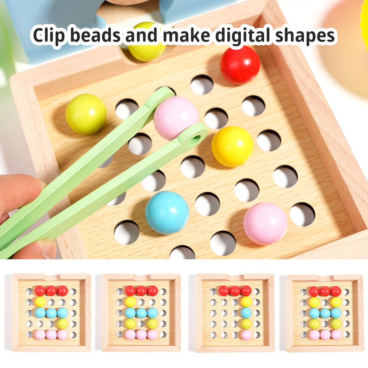 QimuMku beech wood toy supports durable, eco friendly Montessori learning