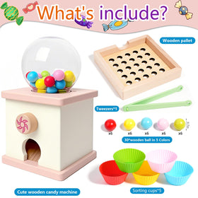 QimuMku rainbow color bowls encourage color recognition and sorting