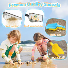 QINGLER plastic shovels are sturdy for durable beach digging.