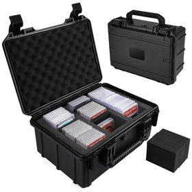 QINGUANG graded card storage box with 3 rows, front view for organized cards