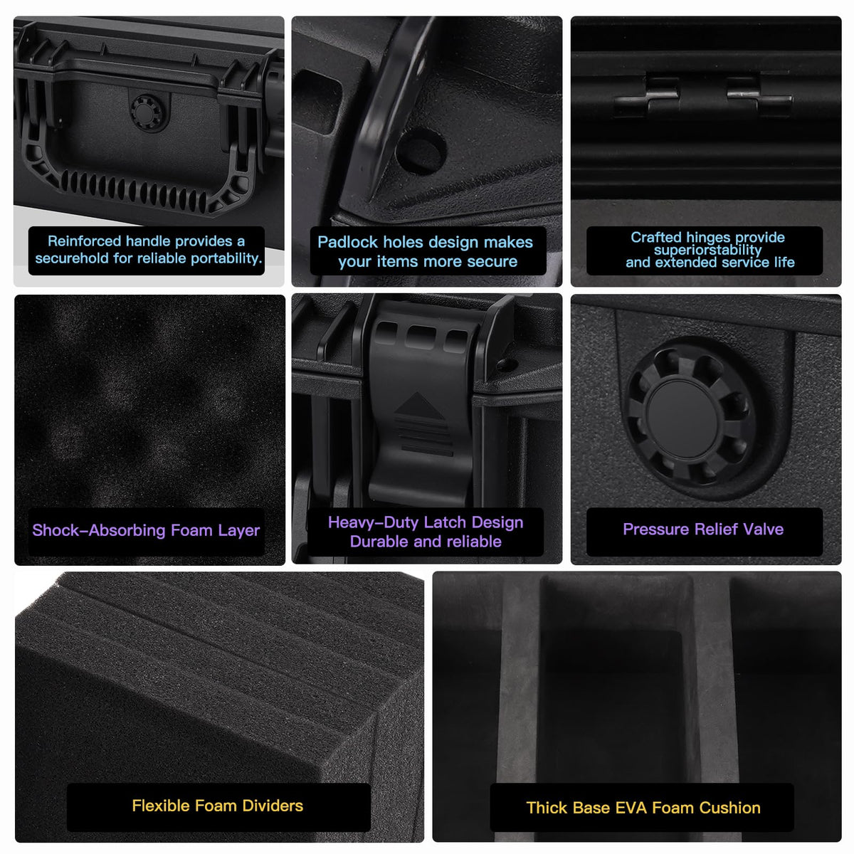 Side of QINGUANG box showing secure lock-ready features