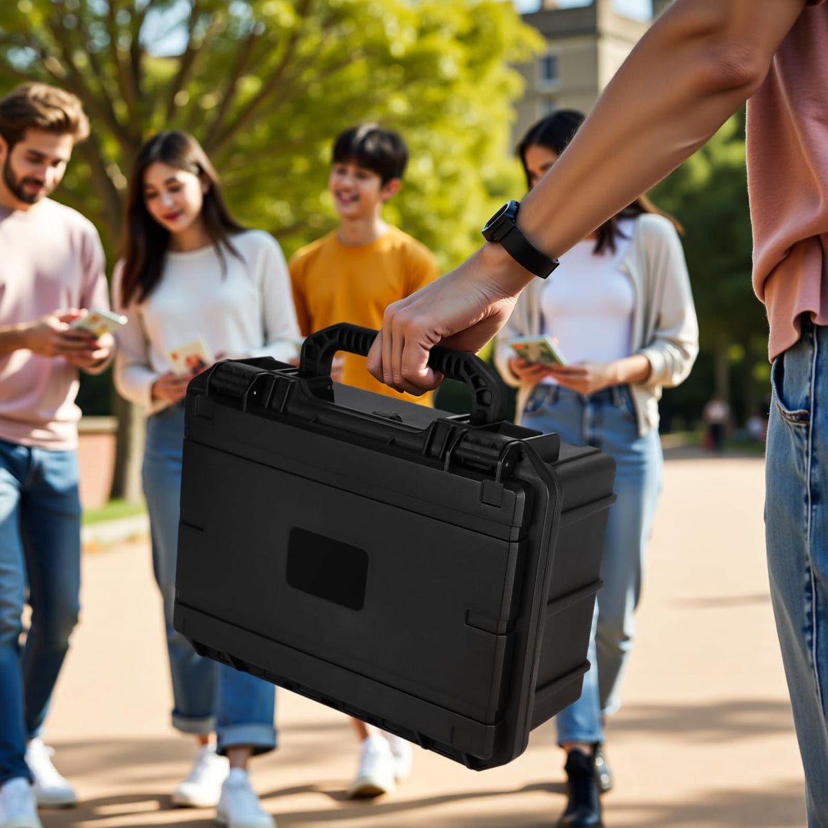 Travel-ready QINGUANG card storage box for mobile use