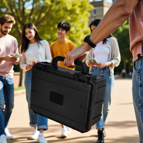 Travel-ready QINGUANG card storage box for mobile use