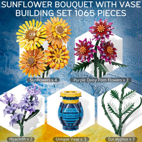 Qinline adjustable stems and vase let you customize bouquet height and shape