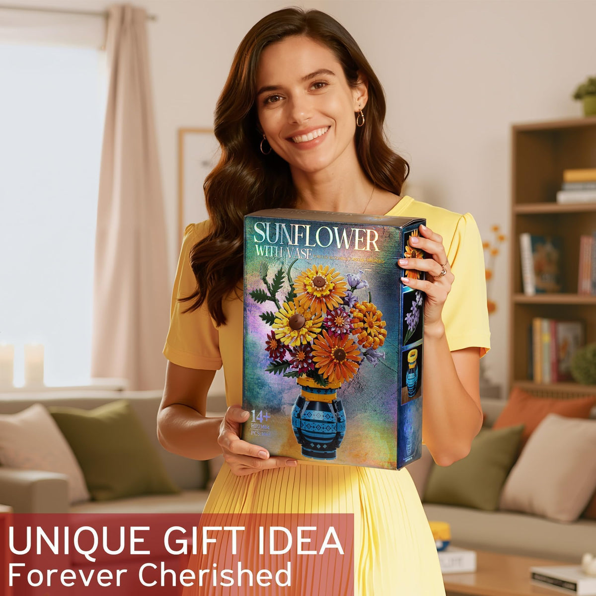 Qinline artificial sunflower decor enhances home ambiance