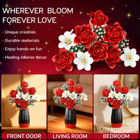 Qinline home decor rose bouquet enhances any room