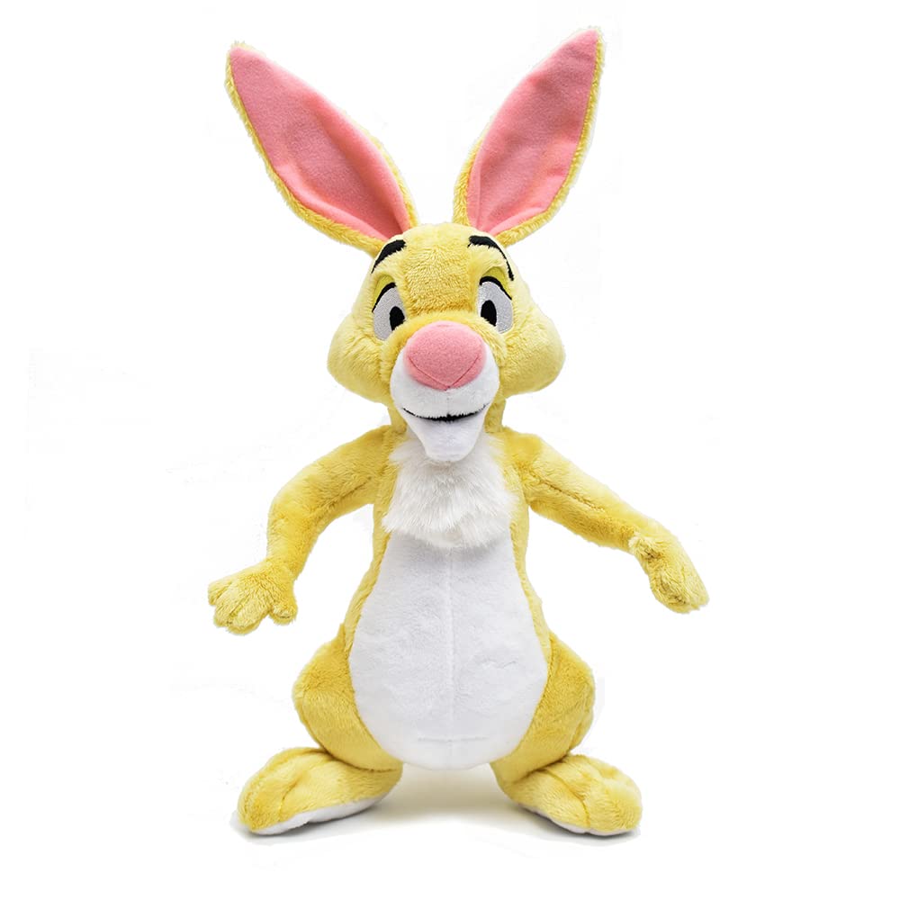 Qinvv Rabbit stuffed animal front view, vintage plush for cozy cuddling and decor.