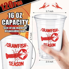 Qinyoung 16oz transparent crawfish cup for clear beverages