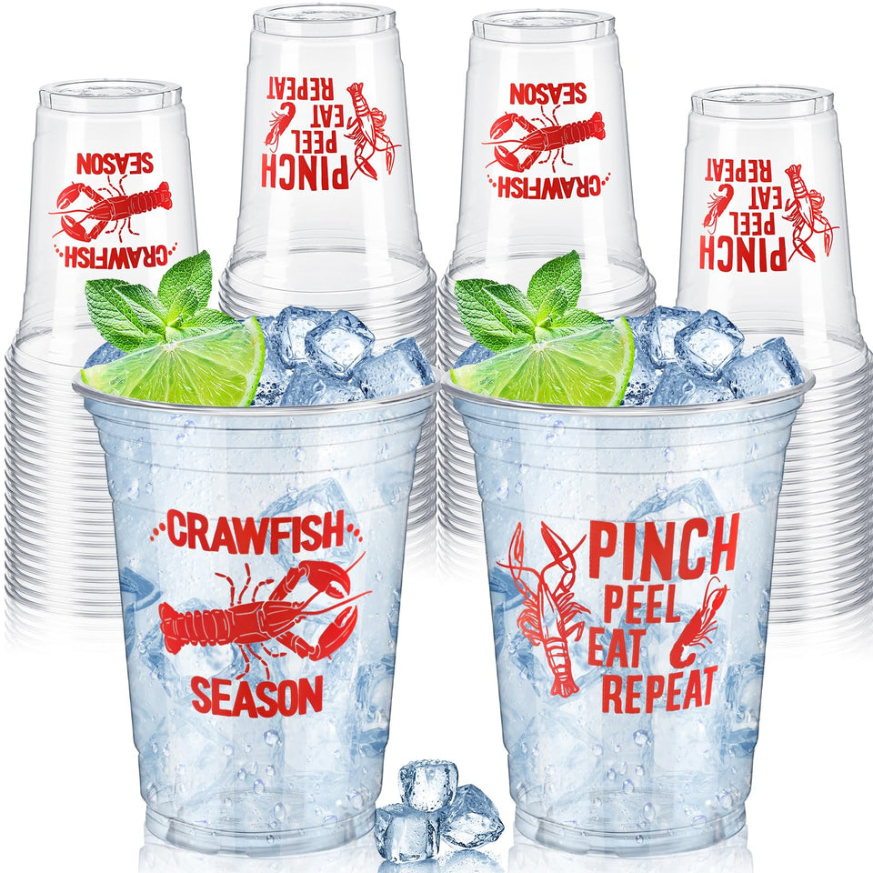 Qinyoung crawfish cups with pattern designs for festive boils