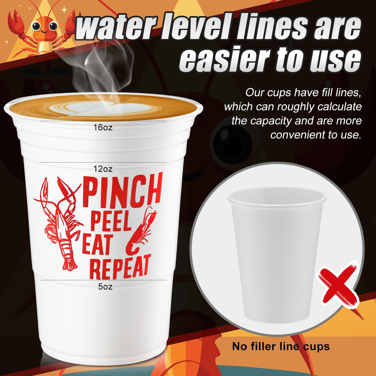 Qinyoung durable yet lightweight party cups simplify cleanup