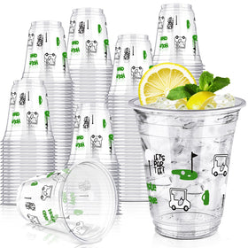 Qinyoung golf cups 12oz clear design for easy sipping at parties.