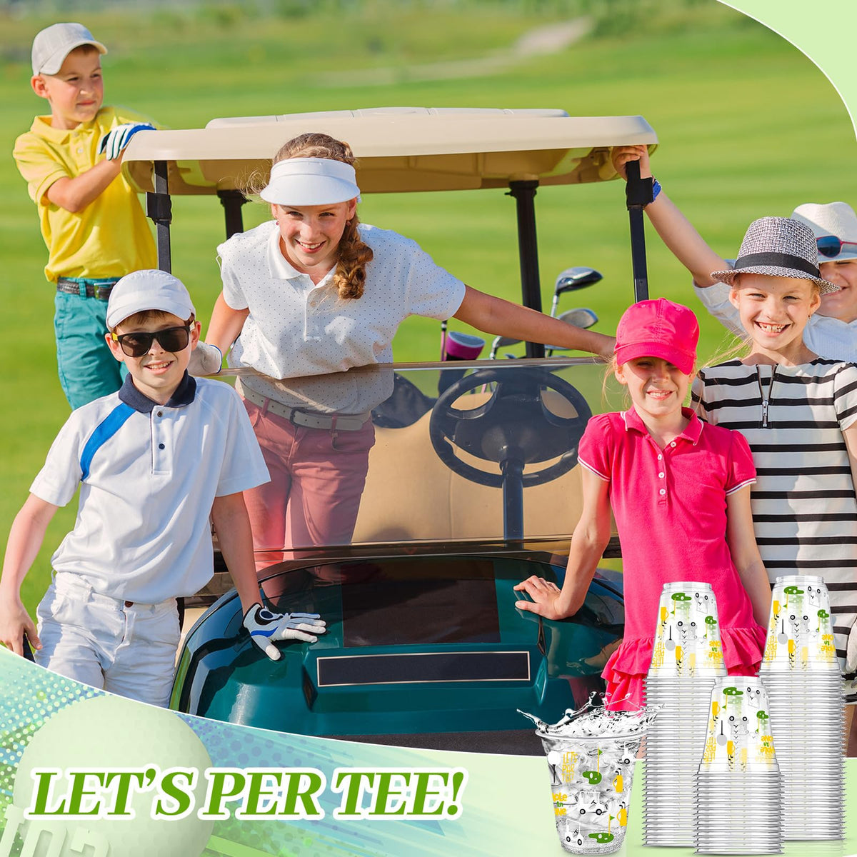 Qinyoung golf party cups ready to use as party favors