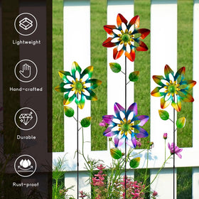 Qipade wind spinner features rust-proof coating for durable outdoor use