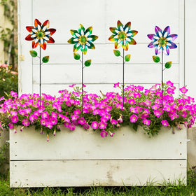 Qipade small windmill rotates with breeze for lively garden accents