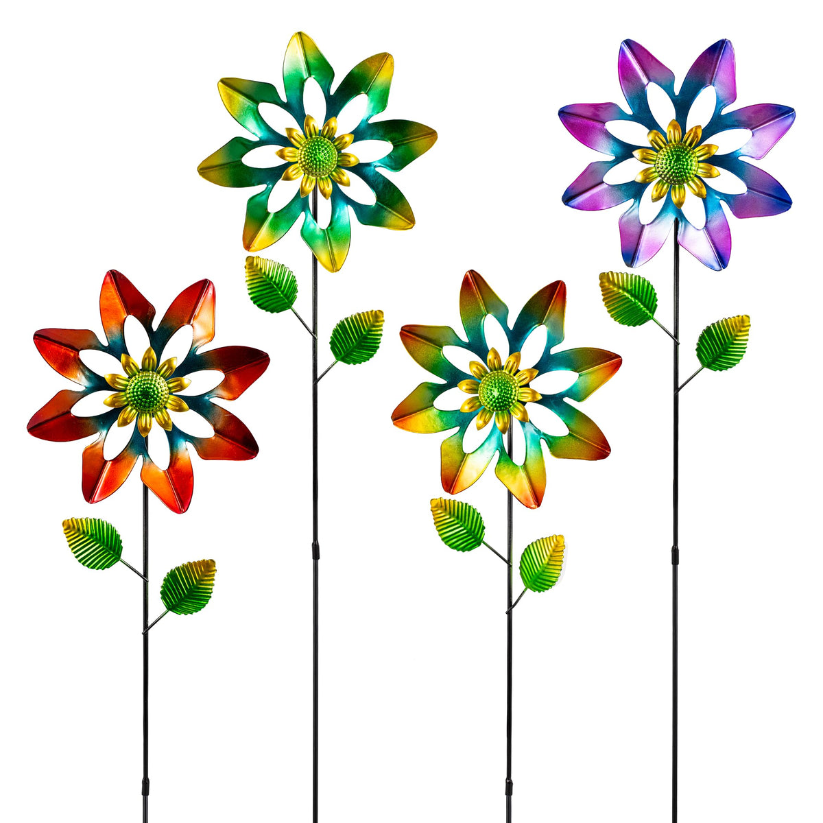 Qipade wind spinners flower design offer vibrant garden decoration and motion
