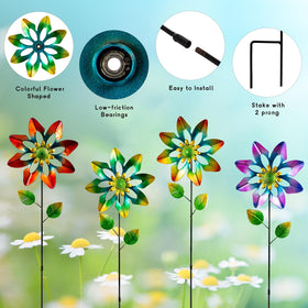 Qipade yard decor wind spinners in sun catch light and sparkle