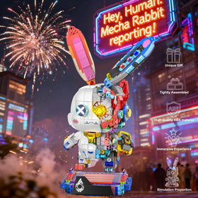 QiqoPoyee cyberpunk bunny gift-ready idea for budding builders.
