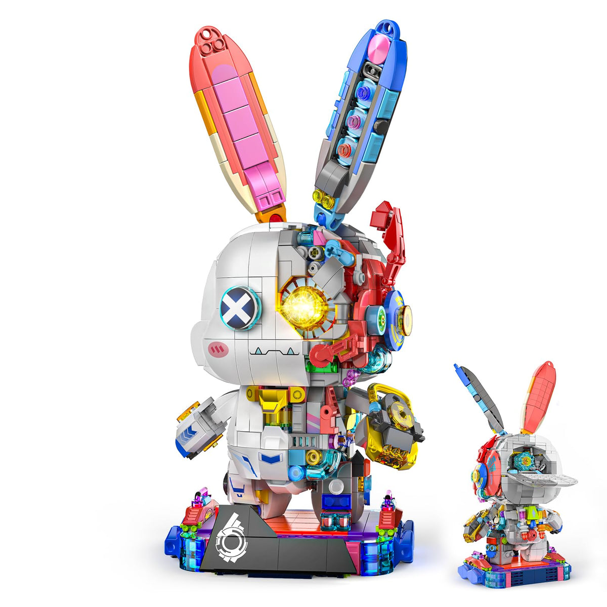 QiqoPoyee mechanical bunny model with poseable joints for creative play and display.