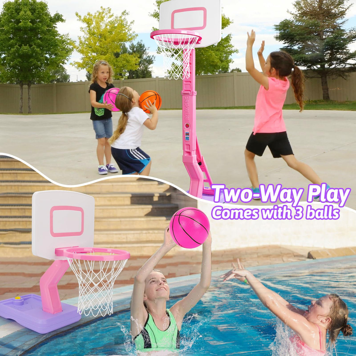 Qirptey inflatable balls and pump included for quick start