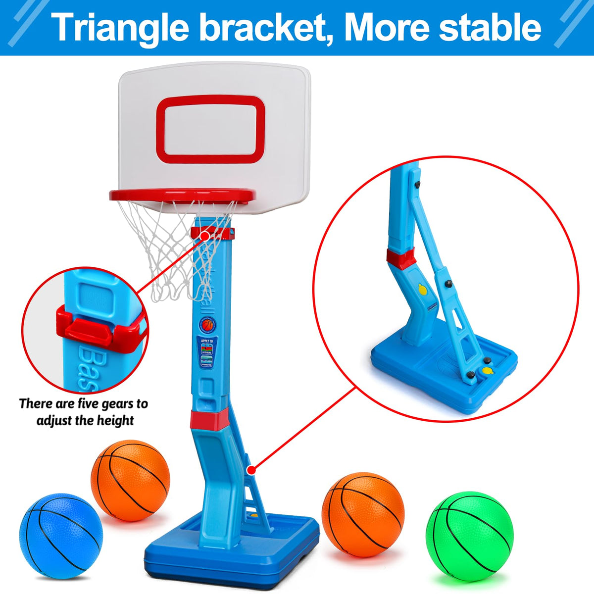 Qirptey-pump enables quick inflation for uninterrupted play.