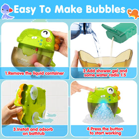 Qirptey bubble maker kit promotes sensory fun and fine motor skills.