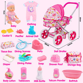 Qirptey doll bathtub for bathtime role-play and nurturing