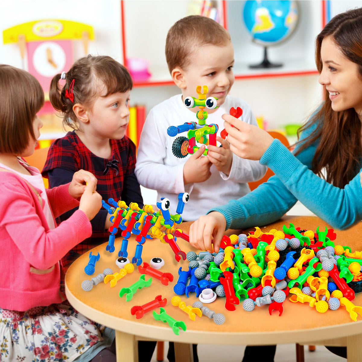 Qirptey family-friendly STEM toy invites collaborative learning and fun.