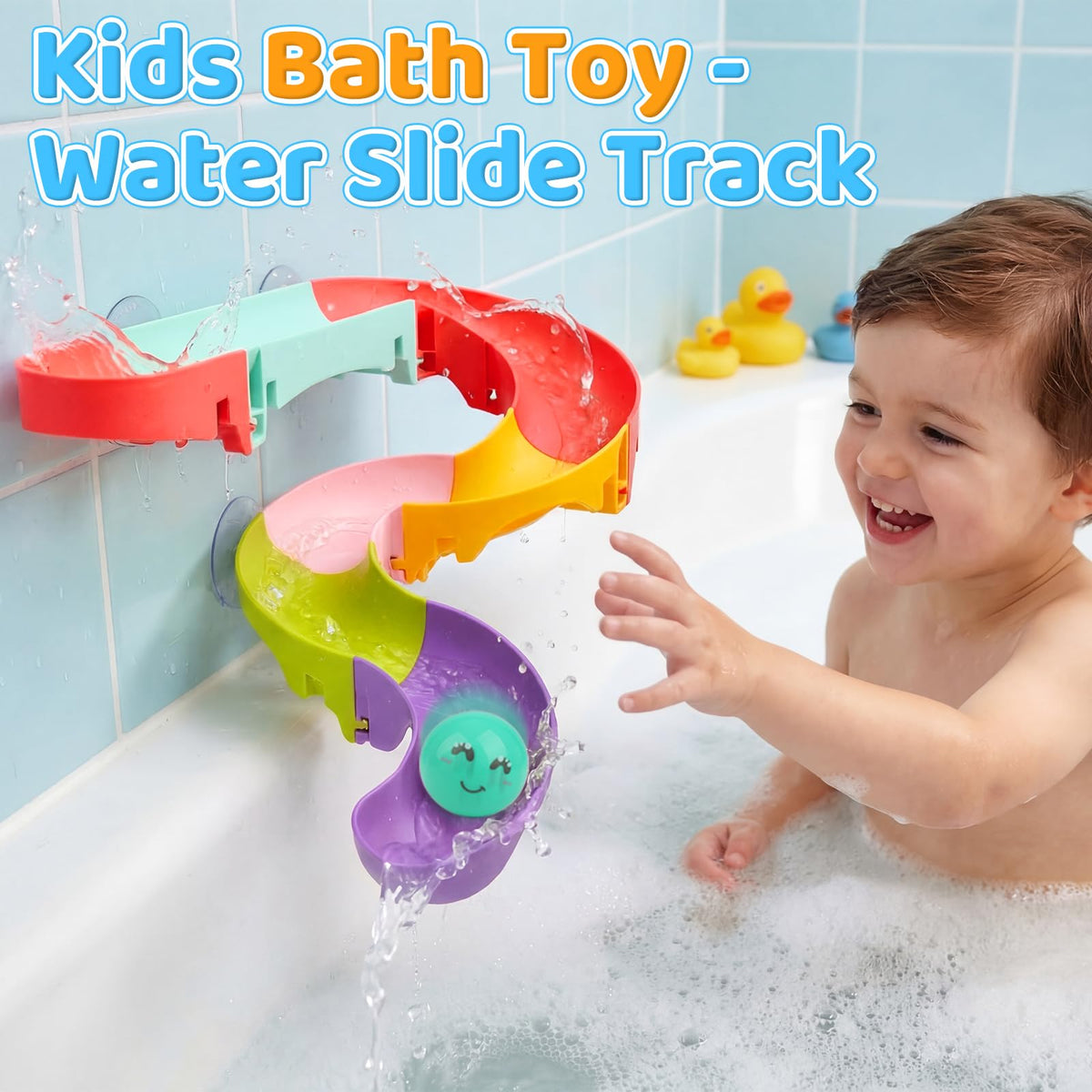 Qirptey fishing net bath toy helps little hands scoop floating friends.