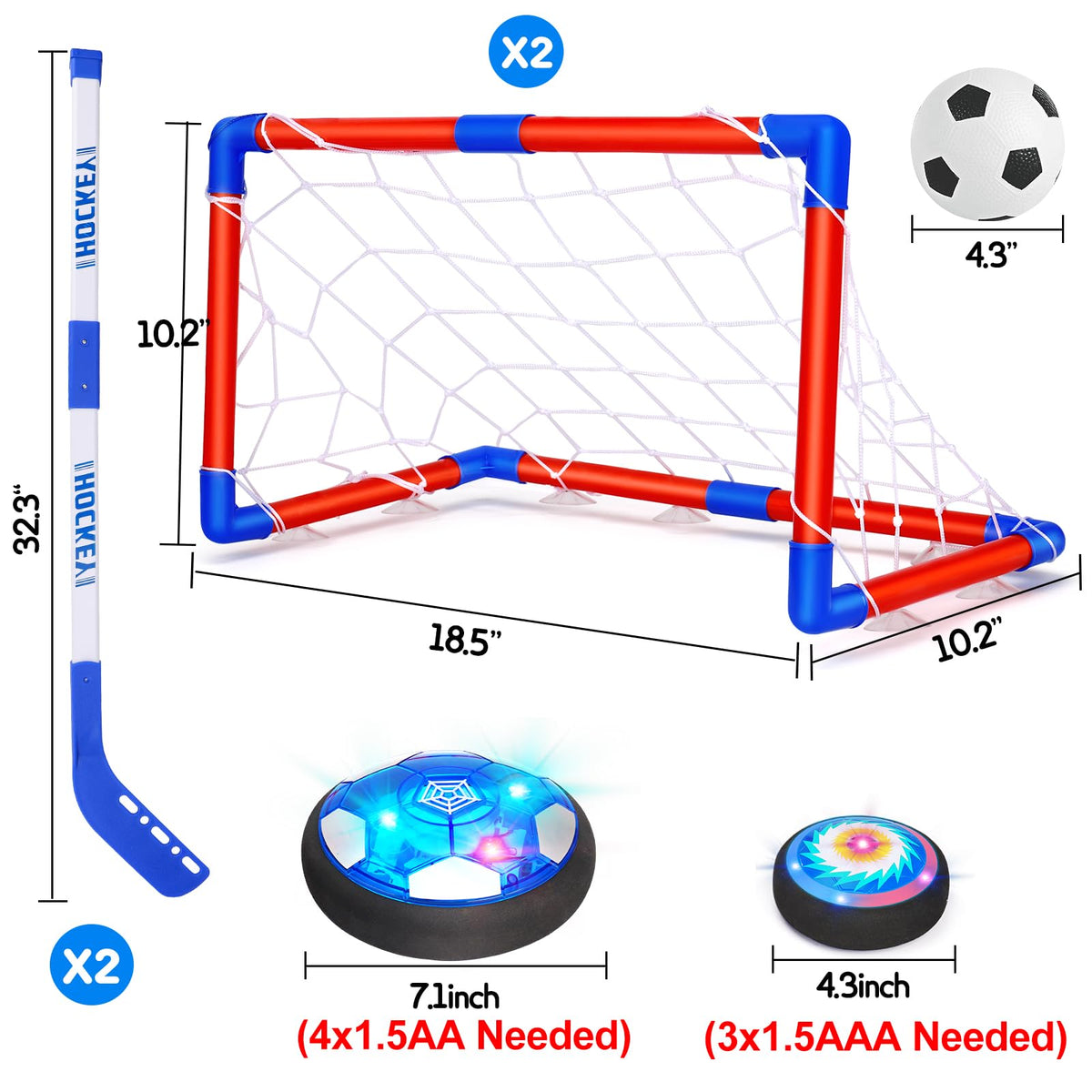 Qirptey hockey sticks set for kid-friendly practice