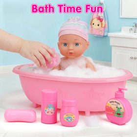 Qirptey imaginative play with dolls supports language and motor skills