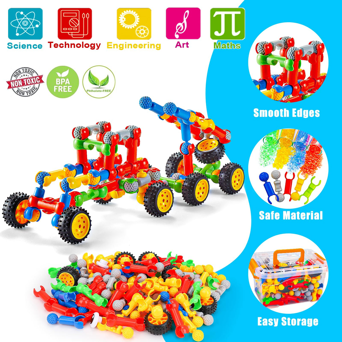 Qirptey instruction booklet guiding kids through model ideas.