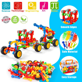 Qirptey instruction booklet guiding kids through model ideas.