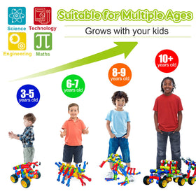 Qirptey Kids STEM idea booklet instructions guide step-by-step model building.