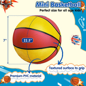 Qirptey 7-inch easy-grip mini basketballs fit small hands