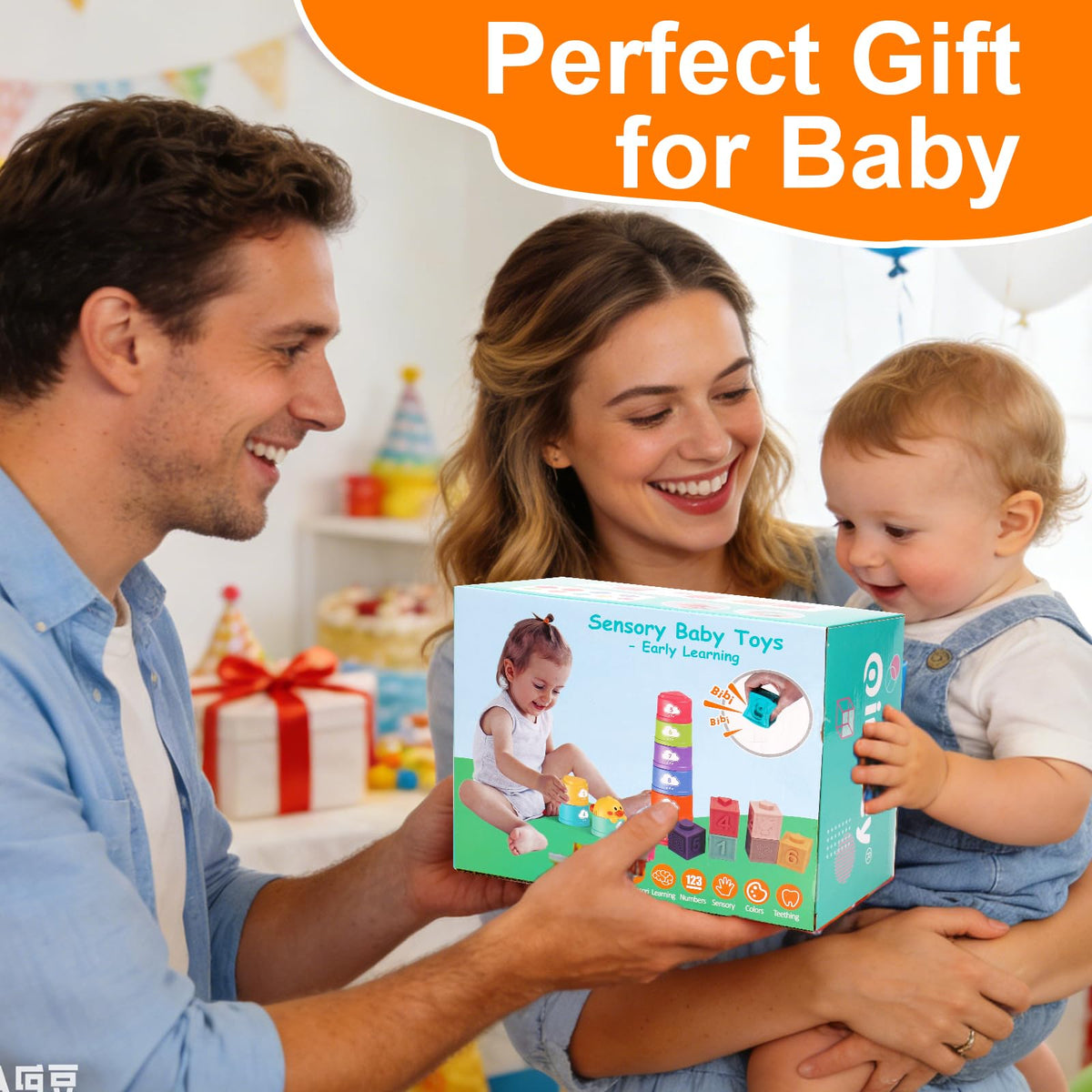 Qirptey 6-12-18-month toy set supports fine motor and creative play.