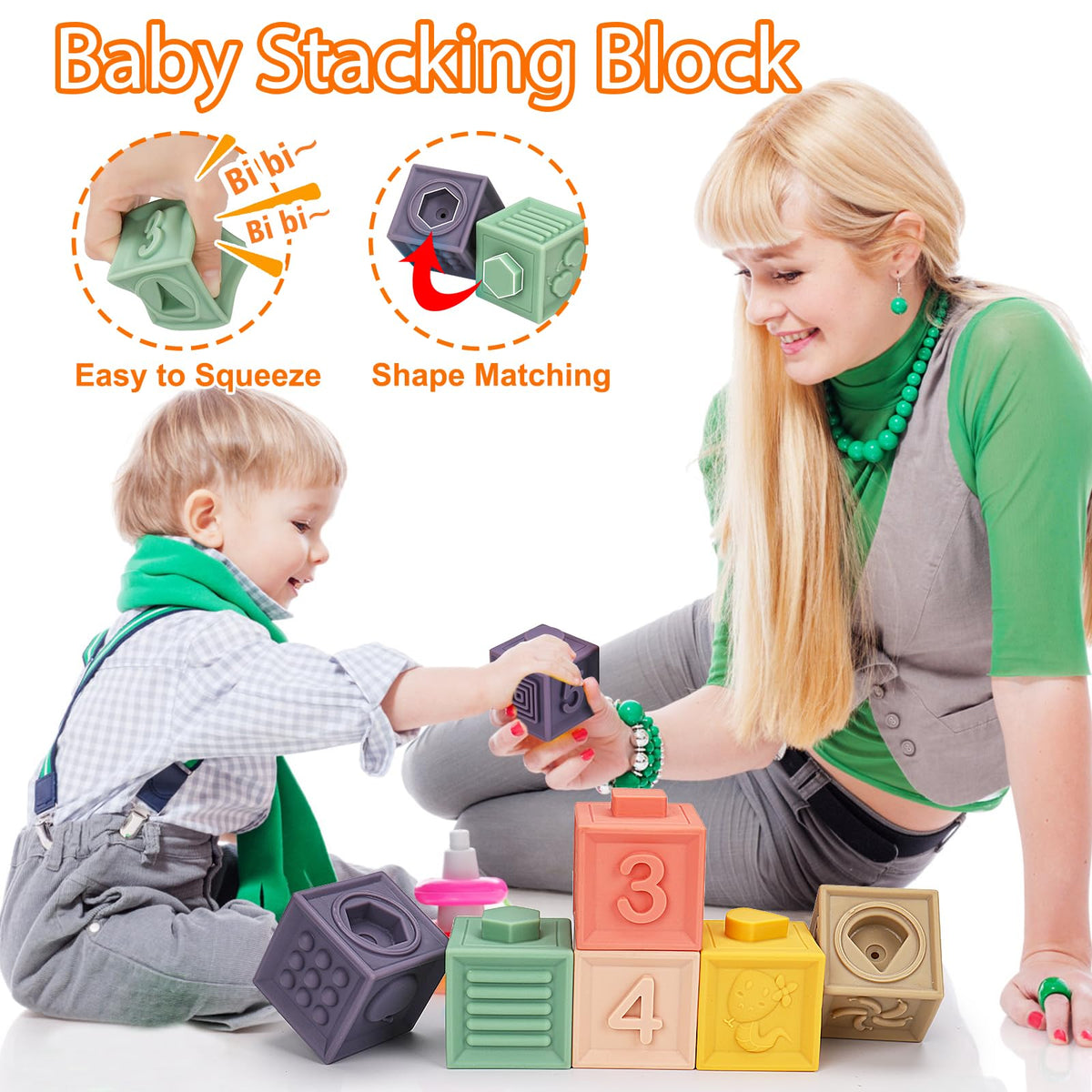 Qirptey shape sorter bin helps color and shape recognition during playtime.