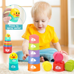 Qirptey Montessori blocks encourage stacking, counting, and spatial awareness for toddlers.