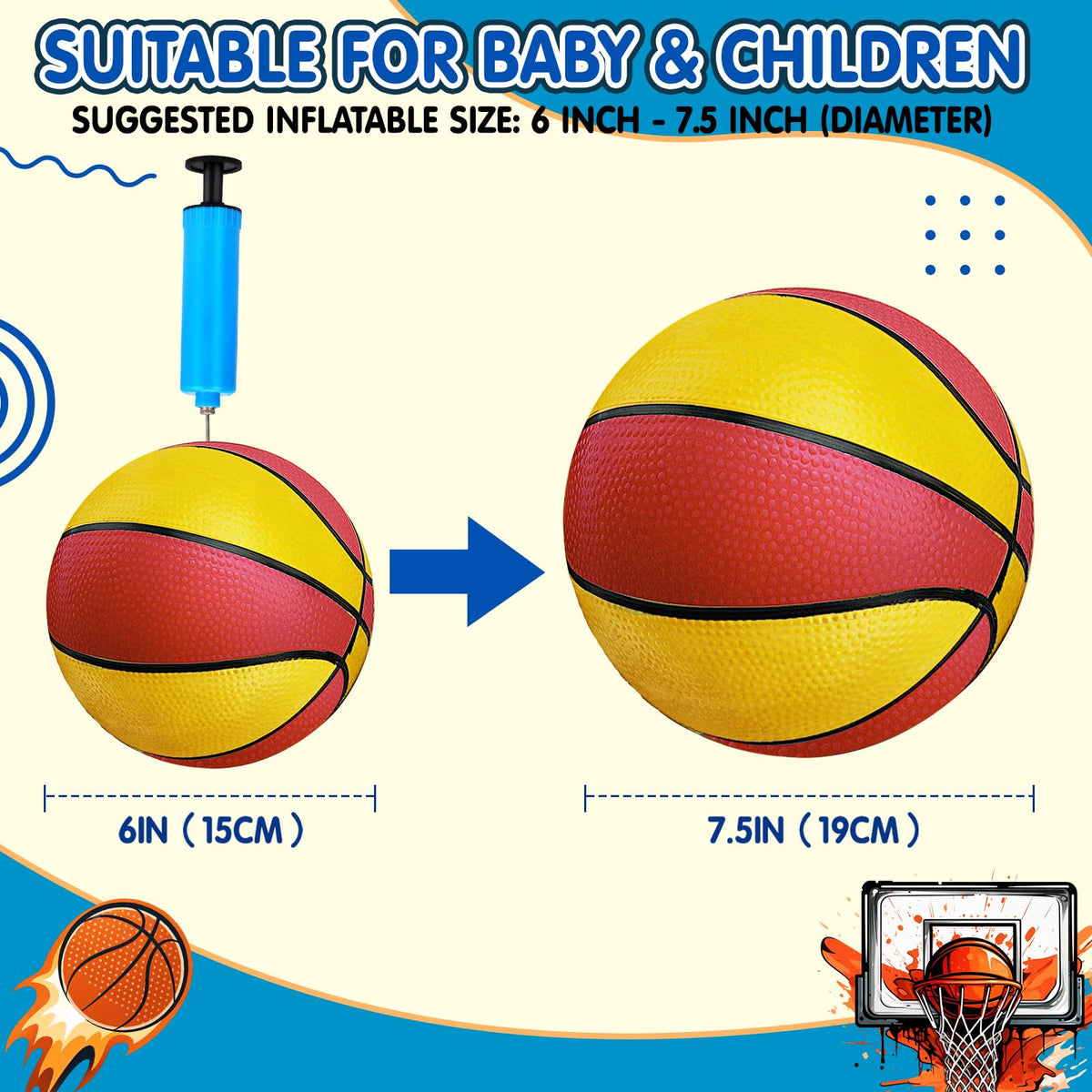Qirptey pump included ensures fast inflation and good bounce